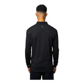 Polo Mens Double Yarn Custom Fit Long Sleeve  Golfer - Black